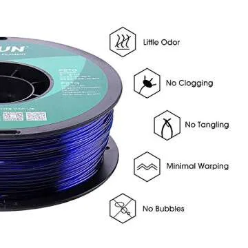 eSUN 1.75mm PETG Blue Filament for 3D Printers 1kg