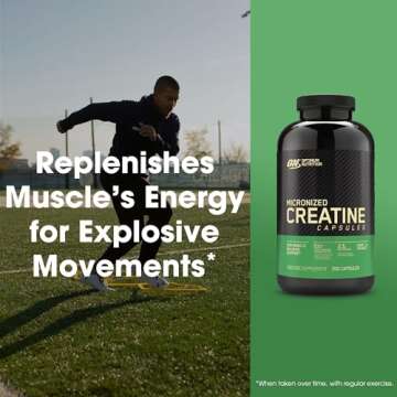 Optimum Nutrition Micronized Creatine Monohydrate Capsules, Keto Friendly, 2500mg, 300 Capsules (Packaging May Vary)