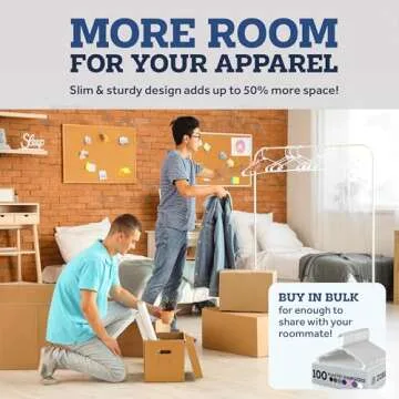 Durable Plastic Clothes Hangers 50 Pack for Closet