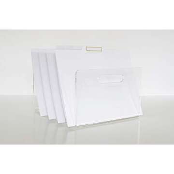 russell+hazel Acrylic Collator Sorter, Clear Acrylic, 10" x11.5" x6.5", 5 Slots, (30790)