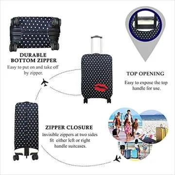 Explore Land Travel Luggage Cover for 27-30 Inch Suitcases
