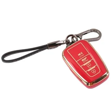Premium Toyota Key Fob Cover & Leather Keychain for All Models