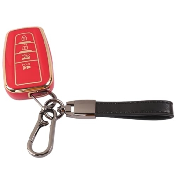 Premium Toyota Key Fob Cover & Leather Keychain for All Models