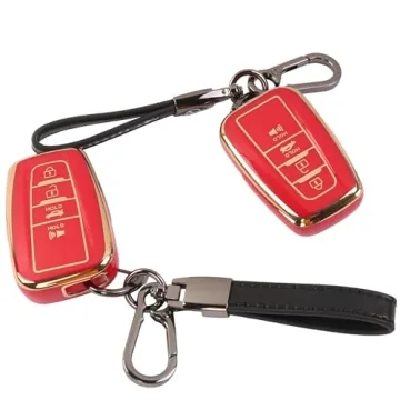Premium Toyota Key Fob Cover & Leather Keychain for All Models