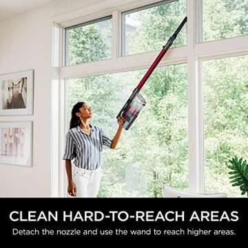 Shark Rocket Pet Pro with Self-Cleaning Brushroll, HEPA Filter Lightweight Cordless Stick Hand Vacuum, 7.5 lbs, Magenta
