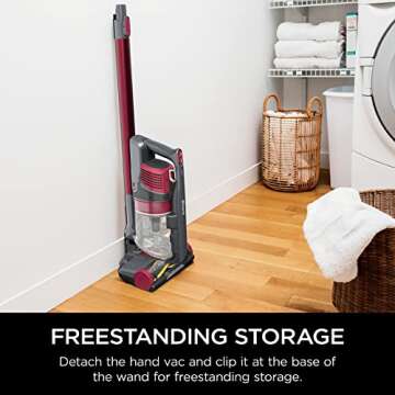 Shark Rocket Pet Pro with Self-Cleaning Brushroll, HEPA Filter Lightweight Cordless Stick Hand Vacuum, 7.5 lbs, Magenta