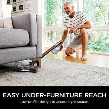 Shark Rocket Pet Pro with Self-Cleaning Brushroll, HEPA Filter Lightweight Cordless Stick Hand Vacuum, 7.5 lbs, Magenta