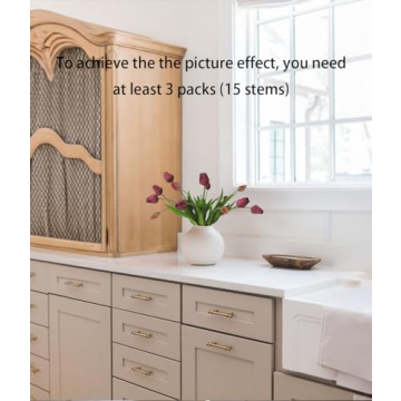 ANNIE&PANDA Real-Touch Mauve Artificial Tulip Flowers