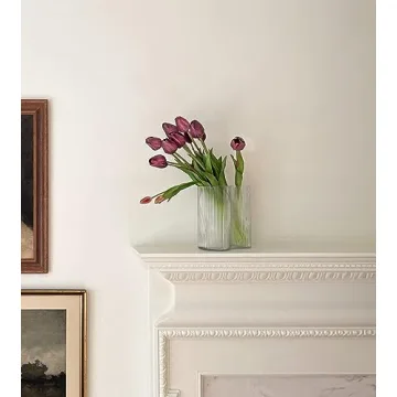 ANNIE&PANDA Real-Touch Mauve Artificial Tulip Flowers