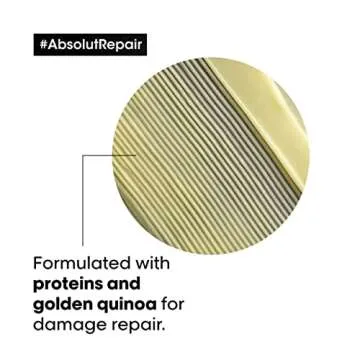 L'Oreal Professionnel Absolut Repair Golden Mask - Repairs Damage & Provides Shine For Fine to Medium, Dry, & Damaged Hair With Quinoa & Proteins