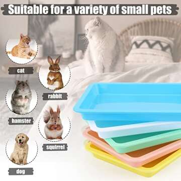 10pcs Colorful Kitten Litter Boxes for Easy Cleanup