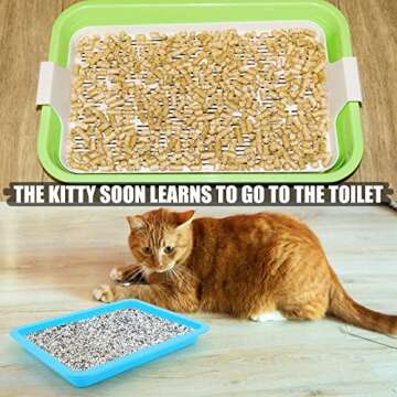 10pcs Colorful Kitten Litter Boxes for Easy Cleanup