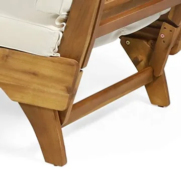 Expandable Acacia Wood Daybed with Cushions for Outdoors