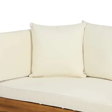 Expandable Acacia Wood Daybed with Cushions for Outdoors