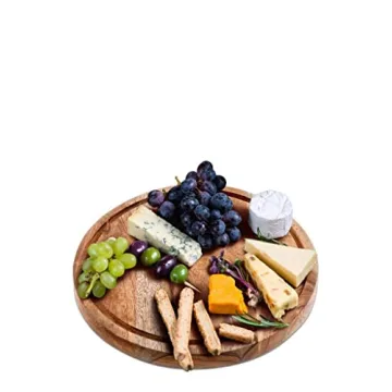 Royalty Art 4-in-1 Cake Stand with Dome, Cheese Board, Covered Platter, and Serving Tray for Pastries, Pies, Appetizers, and Holiday Treats, Decorative Kitchen Server and Display