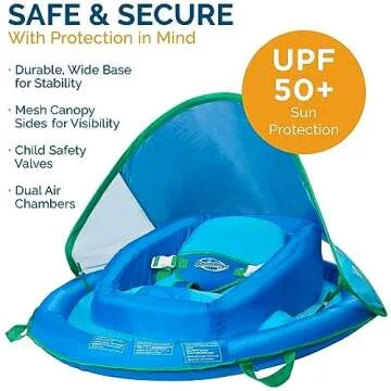 SwimWays Baby Spring Float with Adjustable Canopy and Sun Protection