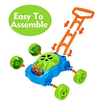 Bubble Lawn Mower Automatic Bubble Machine for Kids, Toddler Bubble Toys for 3 4 5 Year Old Boys Gir...