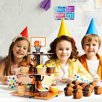Basketball Cupcake Stand for Birthday Parties