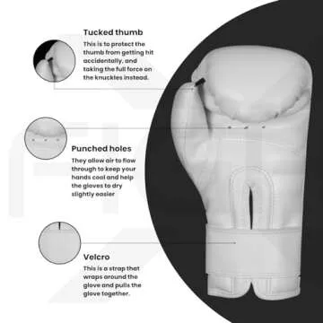 FightX Boxing Gloves for Men and Women - Lightweight & Durable