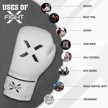 FightX Boxing Gloves for Men and Women - Lightweight & Durable