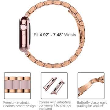 Trendy Wearlizer Apple Watch Band for Women in Pink
