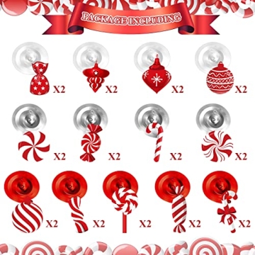 Funrous 56 Pcs Christmas Candy Hanging Swirls Decorations