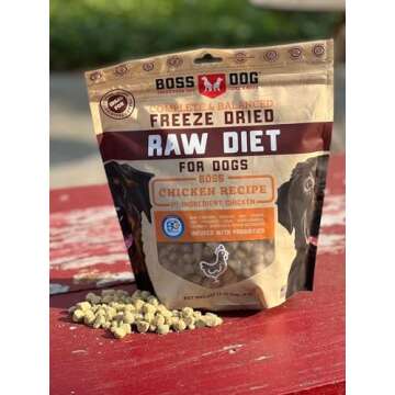 Boss Dog Complete & Balanced Freeze Dried Raw Diet for Dogs, Beef Recipe, 12 oz Bag