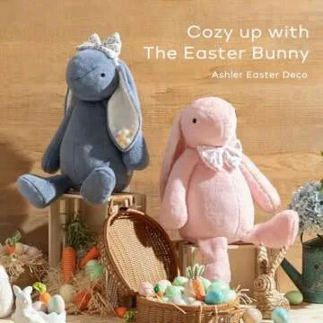 Ashler Easter Bunny Pillow - Soft, Playful & Colorful