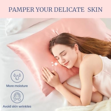 BEDELITE Satin Pillowcase for Hair and Skin, Luxurious Comfort