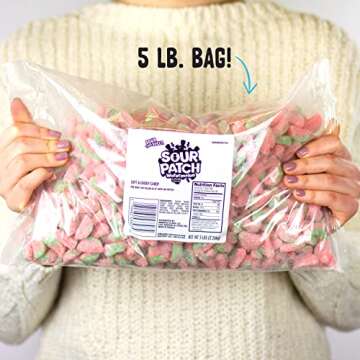 SOUR PATCH KIDS Watermelon Soft & Chewy Candy, Bulk 5 lb