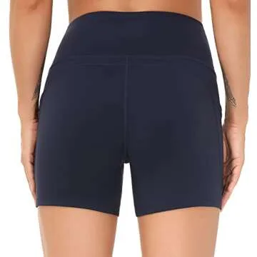 High Waist Yoga Shorts for Women with Pockets and Tummy Control
