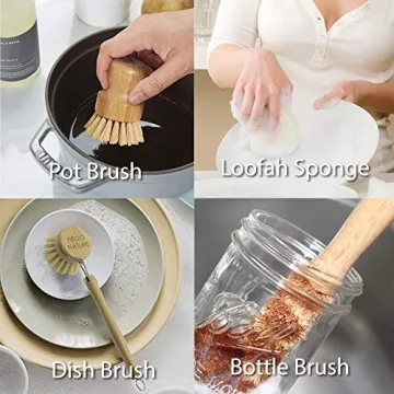 Eco-Friendly 6pcs Kitchen Brush Set – Hello Nature