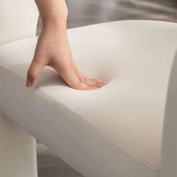 DAYALANE Modern Barrel Dining Chairs Set of 4, Upholstered Accent Kitchen Chair with Arms Comfy Velvet Side Chair for Living Room/Home Office/Reception, Velvet Cream