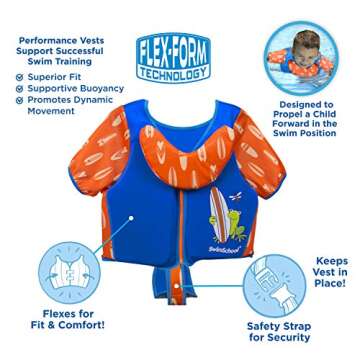SwimSchool Swim Trainer Vest for Kids 2-4 Years