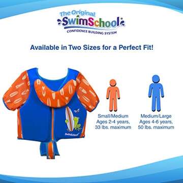 SwimSchool Swim Trainer Vest for Kids 2-4 Years