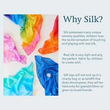 Sarah's Silks Enchanted Mini Playsilks | Creative Waldorf Toys for Open-Ended Play (Blossom)