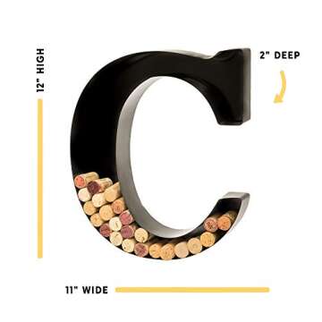 Will's Wine Cork Holder - Personalized Monogram for Wine Lovers, Home Decor