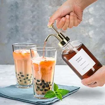 Pumtus Coffee Syrup Dispenser - Elegant 2 Pack Set