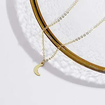 VIROMY 14K Gold Filled Dainty Pearl Ankle Bracelet Minimalist Beads Pearls Moon Opal Sphere Boho Anklets Cute Summer Beach Everyday Jewelry for Women