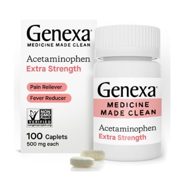 Genexa Clean Acetaminophen Extra Strength - Dye Free Pain Reliever & Fever Reducer