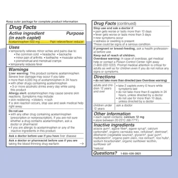 Genexa Clean Acetaminophen Extra Strength Pain Reliever