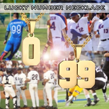 Personalized Number Necklace for Men Athletes - Sports Jewelry
