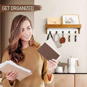 Rebee Vision Key Holder - Rustic Wall Storage and Organizer