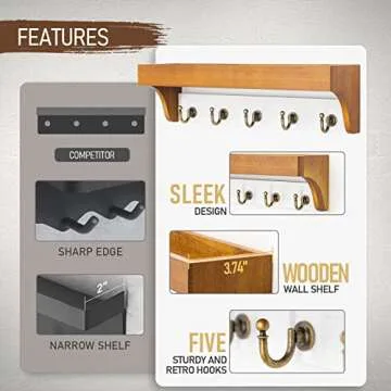 Rebee Vision Key Holder - Rustic Wall Storage and Organizer