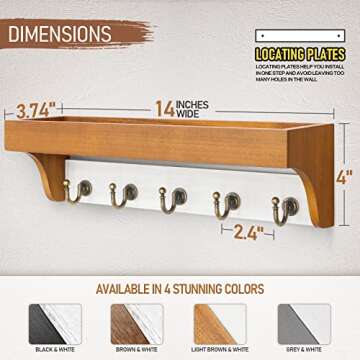 Rebee Vision Key Holder - Rustic Wall Storage and Organizer