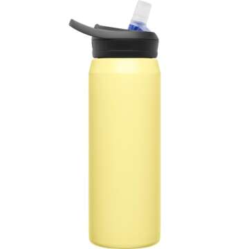 CamelBak Eddy+ Water Bottle with Straw 25oz - Insulated Stainless Steel, Warm Sun