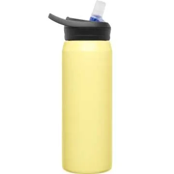 CamelBak Eddy+ Water Bottle with Straw 25oz - Insulated Stainless Steel, Warm Sun