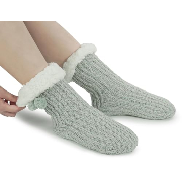 BenSorts Winter Fuzzy Slipper Socks for Women