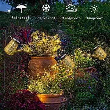 Charming Solar Watering Can Lights for Your Garden