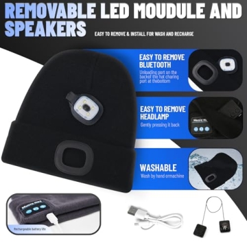 Buy Keains Bluetooth Beanie with LED Light and Speakers